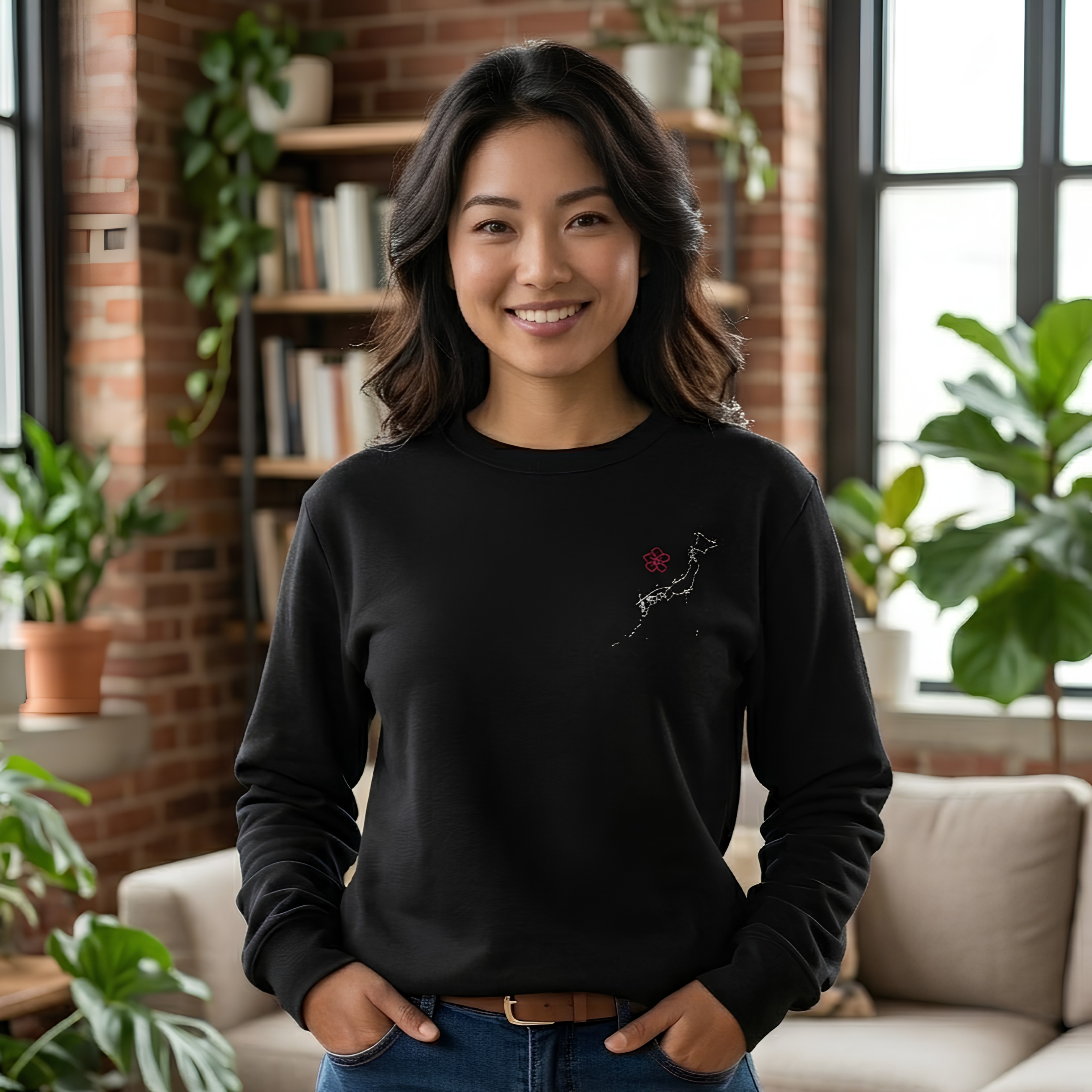Japan's Outline – SAKURA Sweatshirt | GaiaCoords