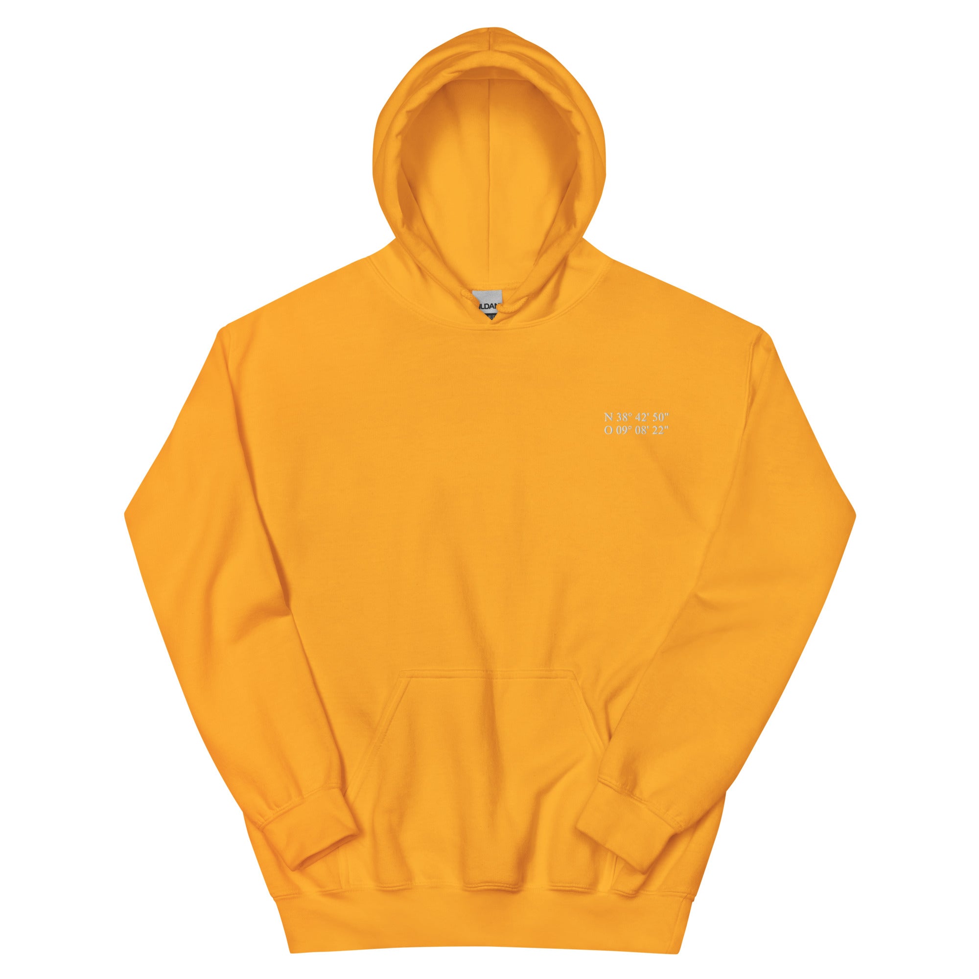 Hoodie MAPS Lisbona oro fronte/retro